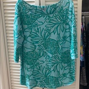 Lilly Pulitzer 3/4 Sleeve Top in Toucan Tango